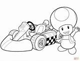 Mario Kart Toad Coloring Pages Wii Toadette Printable Cartoon Print Daisy Super Bros Color Drawing Characters Kids Paper Racing Dot sketch template