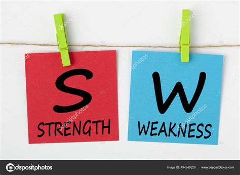 strength weaknesses concept stock photo  ogichobanov