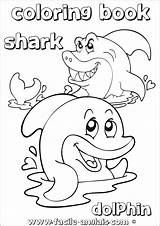 Shark Dolphin Anglais Dauphin Requin Apprendre Exercices sketch template
