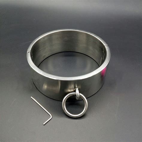 hot heavy duty height 6cm stainless steel slave collar metal collar