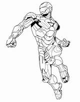 Coloring Ironman Pages Iron Man Color sketch template