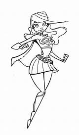 Coloring Pages Supergirl Dc Kids sketch template