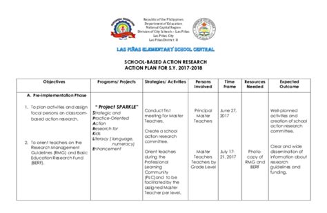 action plan  action research roela badiang academiaedu