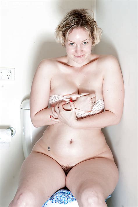 blonde bbw zita undresses in bathroom and takes hairy cunt to the shower