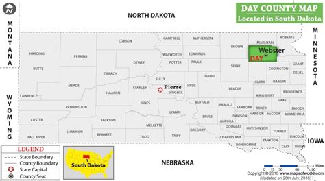 day county map south dakota