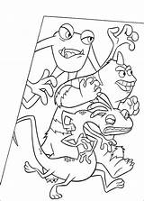 Randall Boggs Monstros Basta Lado Clicar Coloca Direito Aumentar Desenho sketch template