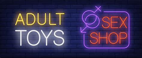 Free Vector Adult Toys In Sex Shop Neon Sign Gender Symbols Joining