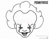 Pennywise Pages Coloring Outline Draw Printable Kids Print Color sketch template