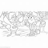 Mabel Dipper Popsicle Wendy Lineart Xcolorings sketch template
