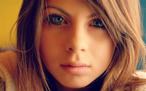 Wallpaper Face Women Model Blonde Long Hair Blue Eyes Glasses