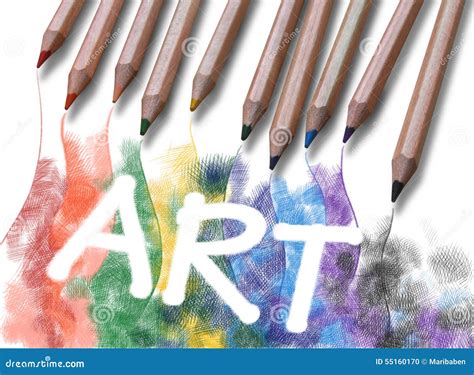 word art stock illustration illustration  crayons