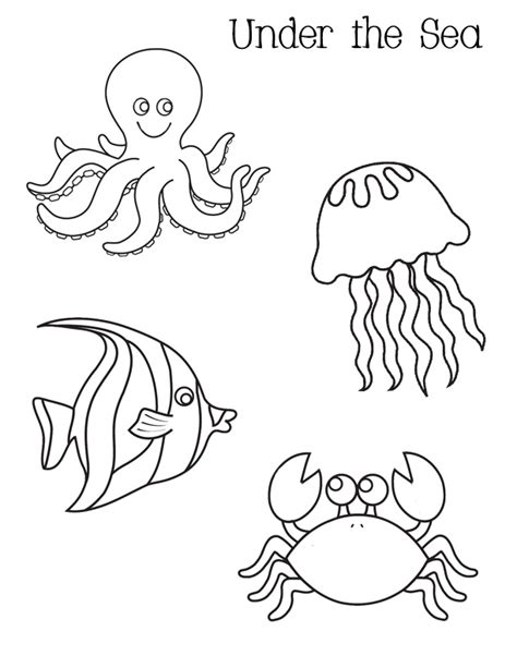 sea coloring pages  preschool coloring pages