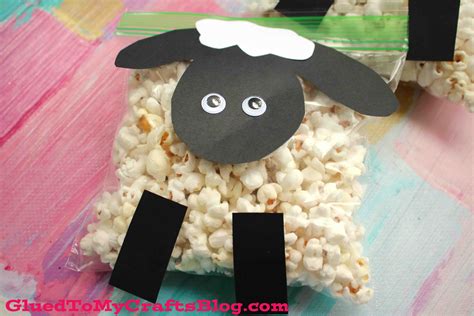 popcorn sheep craft idea  kids