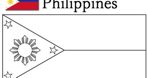 Philippines Flag Colouring Page Flag Coloring Pages P