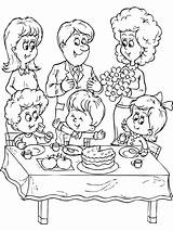 Coloring Family Pages Popular sketch template