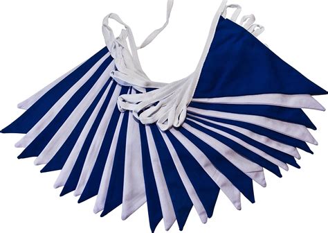 royal blue  white bunting  double sided bunting amazoncouk toys games