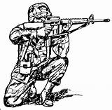 Clipart Army Military Cliparts Soldier Library Coloring sketch template