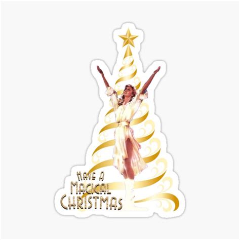 Olivia Newton John Christmas Tree Sparkles Sticker For Sale By