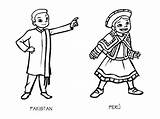 Peru Pakistan Pages Coloring Costumes Getcolorings Printable sketch template