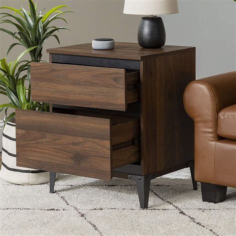 modern wood  drawer storage  table  dark walnut   dark
