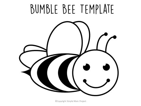 printable bee craft template
