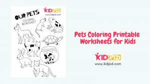 pets coloring printable worksheets  kids kidpid