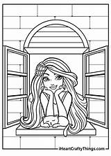 Daydreaming Windowsill Meanwhile Sleeps sketch template
