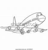 Passenger Airliner sketch template