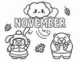 November Coloring Pages Cute Colorear Sheets Printable Kids Coloring4free Noviembre Para Mes Del Year Bestcoloringpagesforkids Colouring Color Fall Dibujo Coloringcrew sketch template