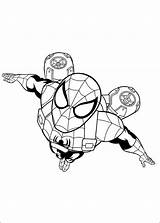 Spiderman Flying Coloring Pages Printable Categories sketch template