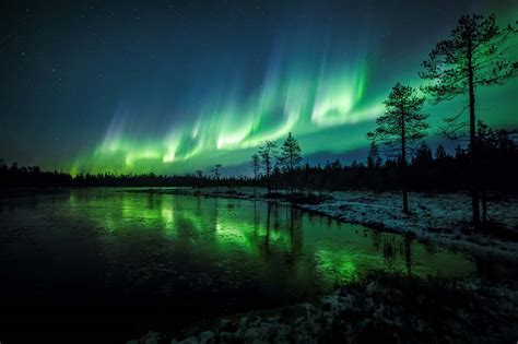 la aurora boreal tino de verde el cielo de finlandia imagenes lapatillacom