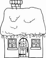 Coloring Pages Big Kids Christmas House Popular sketch template