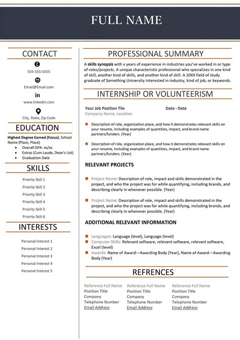 student resume template editable student resume resume etsy