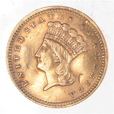 1 00 United States Gold Coin 1861 Liberty Head Historic Property