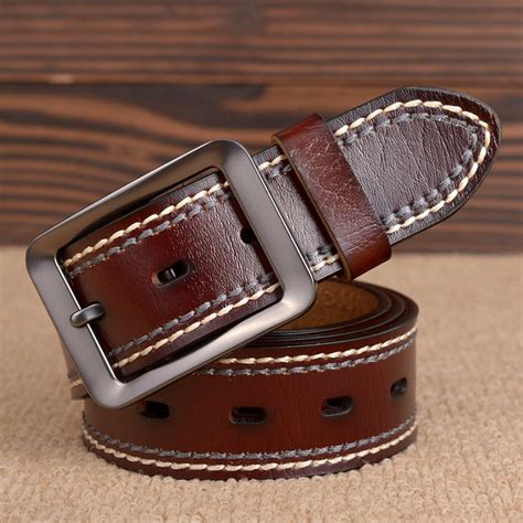 leather belt men  brown designer belts men high quality mens belt