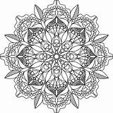 Mandala Coloring Adult Illustration Pages Adults sketch template