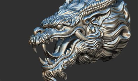 chinese dragon head  print model  guninnik