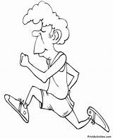 Running Coloring Pages Man Gif sketch template