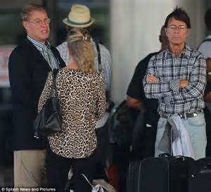 sir cliff richard spotted at barbados airport with companion john mcelynn daily mail online