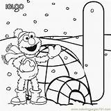 Coloring Pages Sesame Street Igloo Elmo Printable Letter Abc Coloringpages101 Letters sketch template