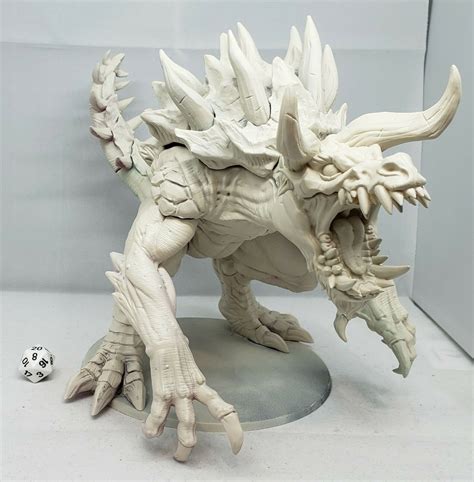artisan guild tarrasque resin  printed model mm scale etsy