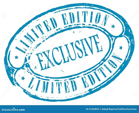exclusive limited edition stamp stock vector image