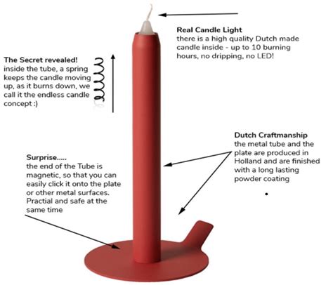 lunedot candle tube red  candle      smaller candles candle holders