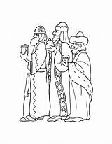 Reyes Magos Drie Koningen Magi Pequeocio Befana Pintar Infantiles Cristianas sketch template