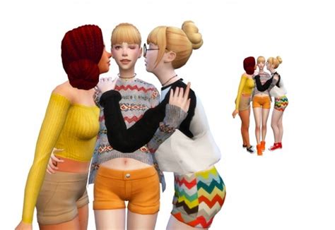 group poses   rinvalee sims  updates