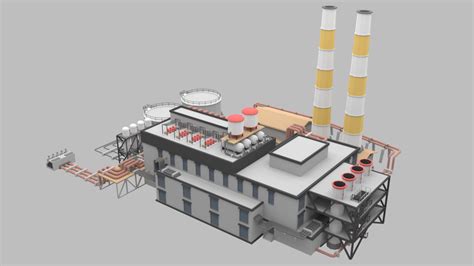 power plant  model turbosquid