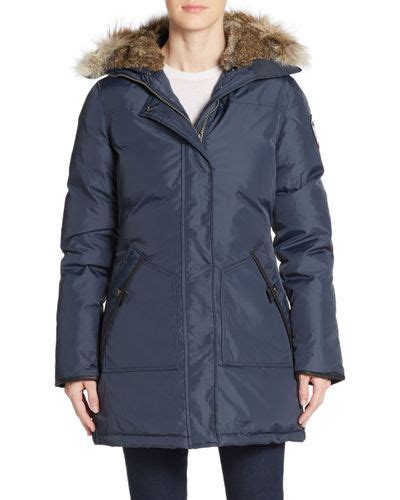 Pajar Catherine Fur Trimmed Parka In Navy Blue Lyst