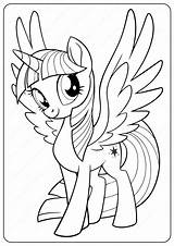 Coloring Sparkle Pages Twilight Pony Little Twlight Popular sketch template