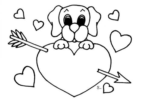 dreamee dog  sending   valentines day coloring page visit
