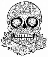Coloring Skull Adults Pages Kids sketch template